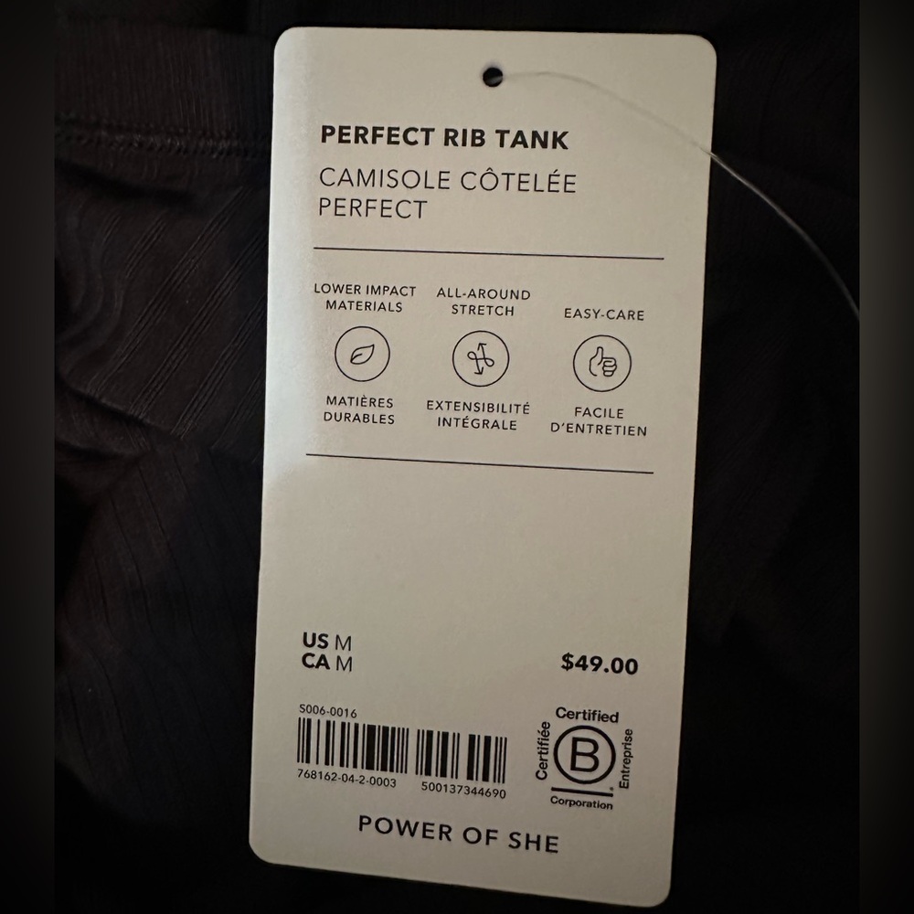 NWT Athleta Perfect Rib Tank - Picture 6 of 7